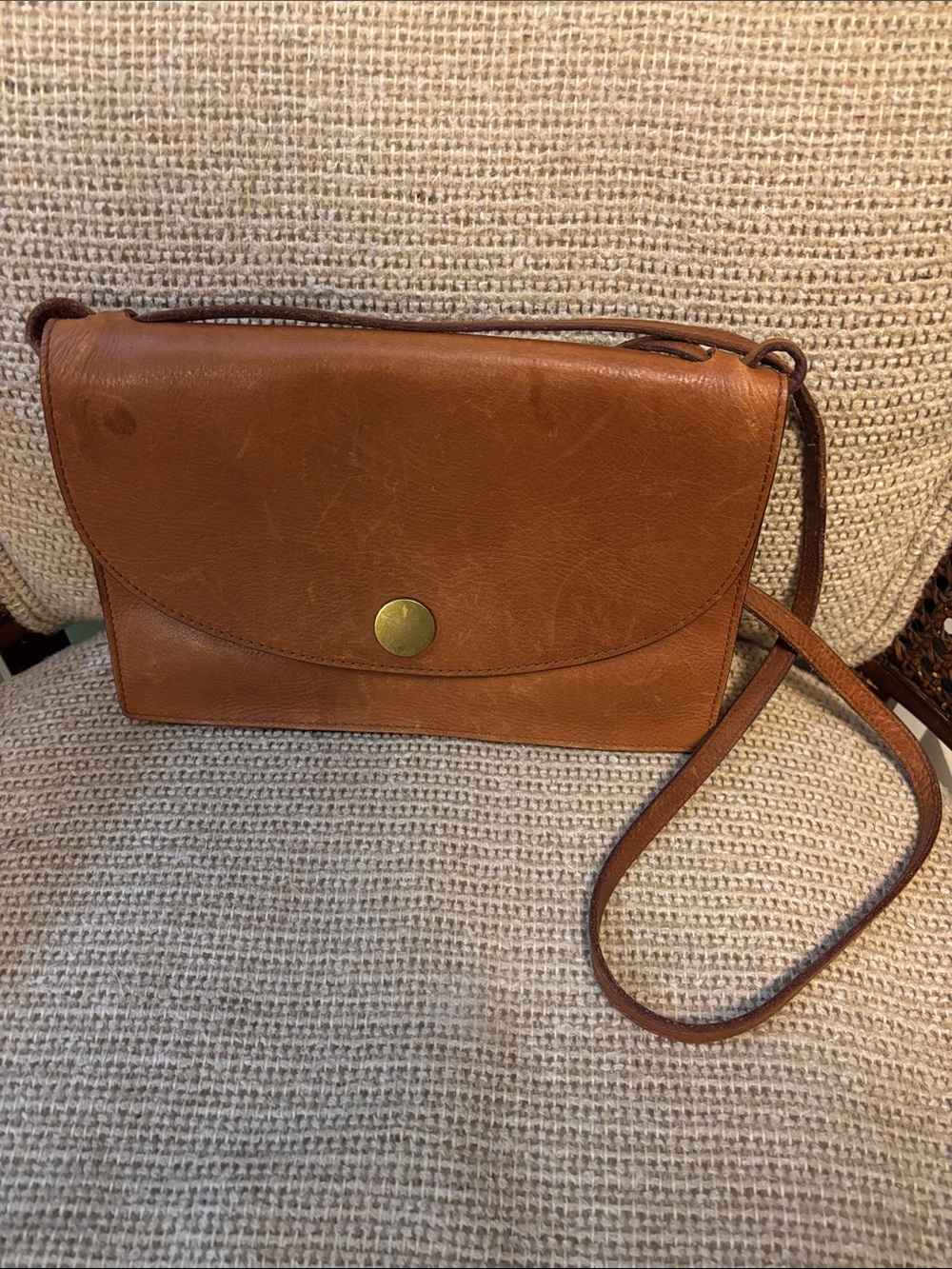 Leather Crossbody Bag in Tan - Madewell